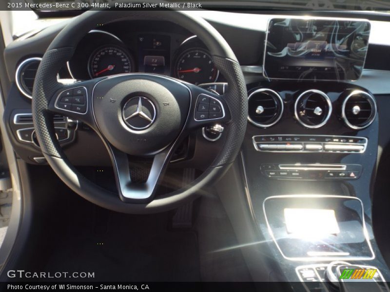 Paladium Silver Metallic / Black 2015 Mercedes-Benz C 300 4Matic