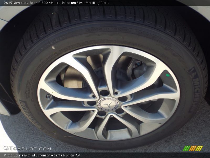 Paladium Silver Metallic / Black 2015 Mercedes-Benz C 300 4Matic