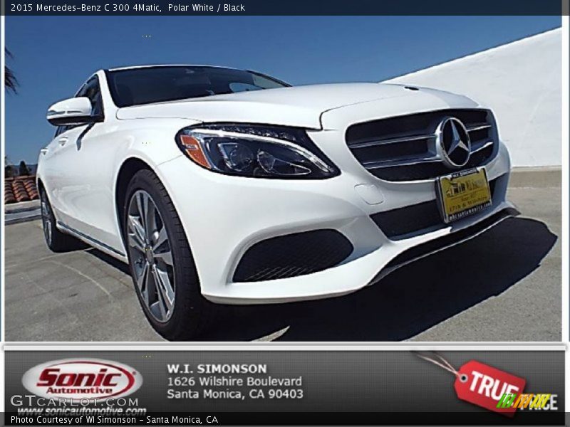 Polar White / Black 2015 Mercedes-Benz C 300 4Matic