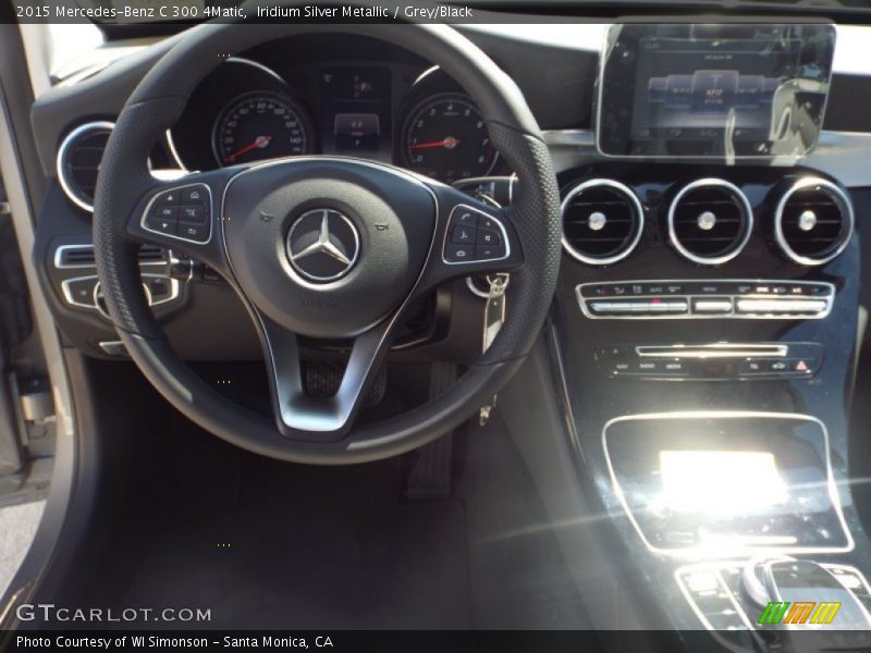 Iridium Silver Metallic / Grey/Black 2015 Mercedes-Benz C 300 4Matic