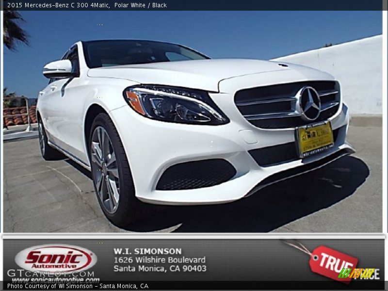 Polar White / Black 2015 Mercedes-Benz C 300 4Matic