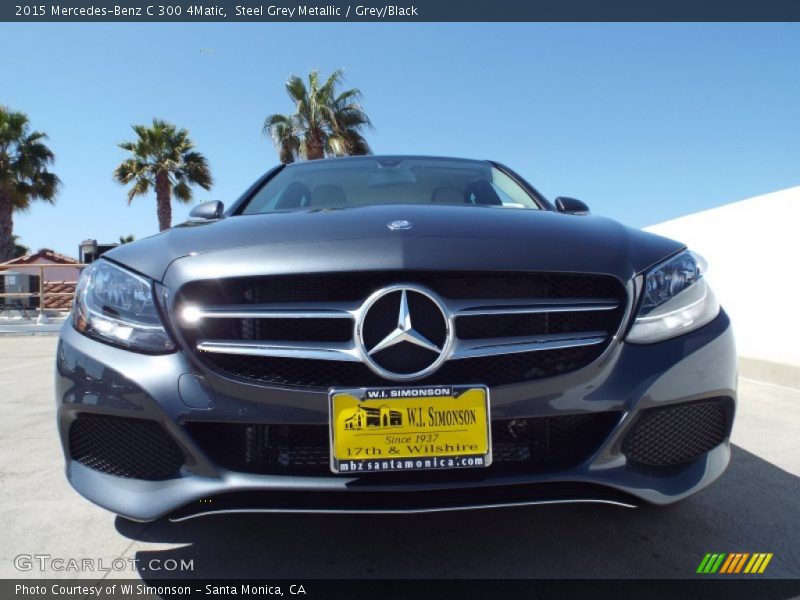 Steel Grey Metallic / Grey/Black 2015 Mercedes-Benz C 300 4Matic