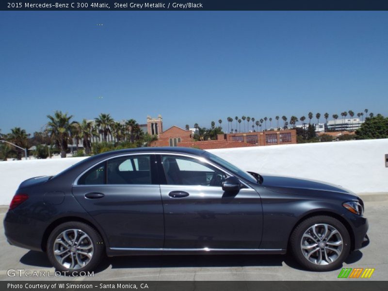 Steel Grey Metallic / Grey/Black 2015 Mercedes-Benz C 300 4Matic