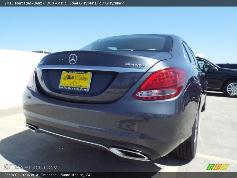 Steel Grey Metallic / Grey/Black 2015 Mercedes-Benz C 300 4Matic