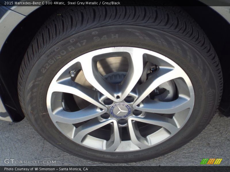 Steel Grey Metallic / Grey/Black 2015 Mercedes-Benz C 300 4Matic