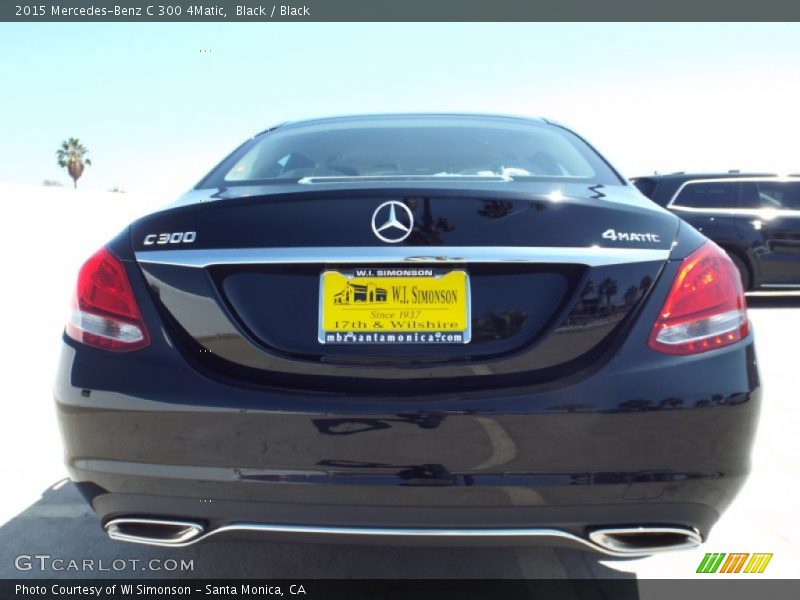 Black / Black 2015 Mercedes-Benz C 300 4Matic