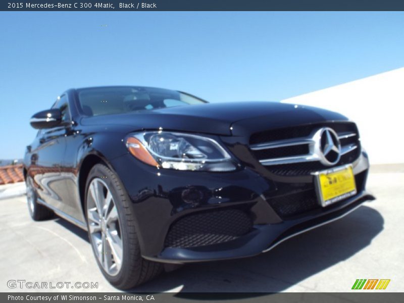 Black / Black 2015 Mercedes-Benz C 300 4Matic