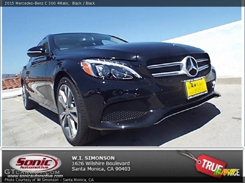 Black / Black 2015 Mercedes-Benz C 300 4Matic