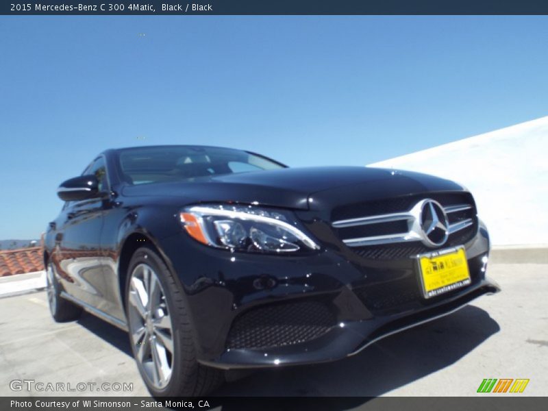 Black / Black 2015 Mercedes-Benz C 300 4Matic