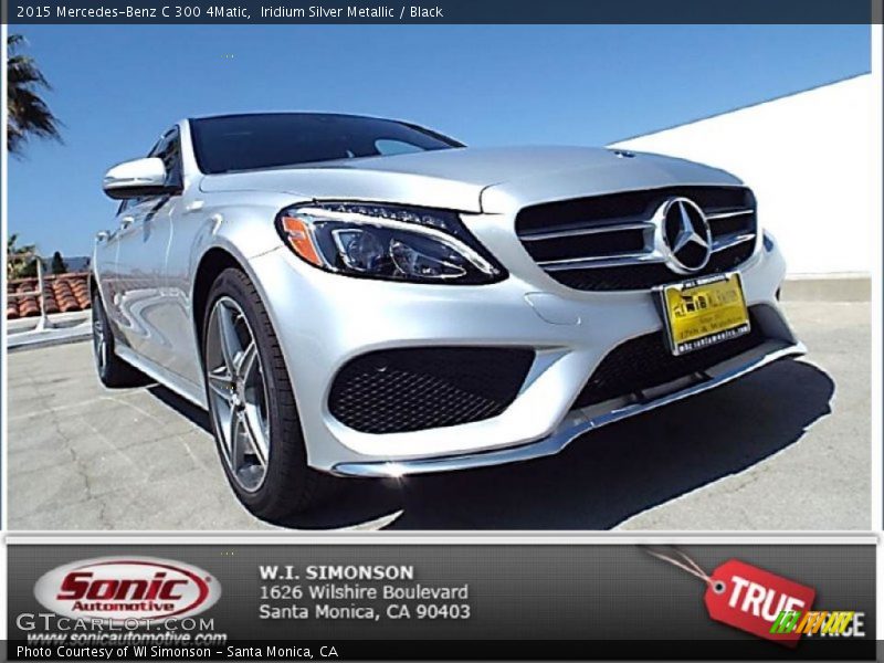Iridium Silver Metallic / Black 2015 Mercedes-Benz C 300 4Matic