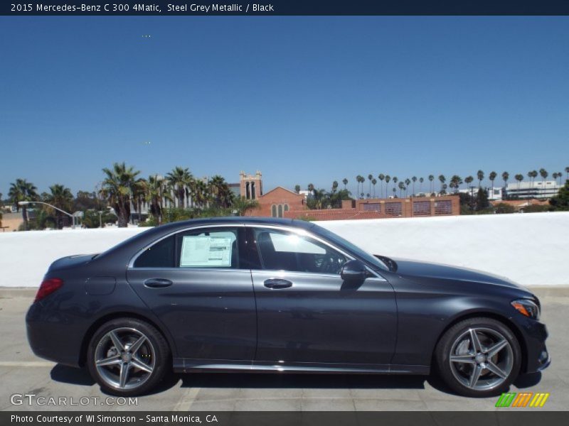 Steel Grey Metallic / Black 2015 Mercedes-Benz C 300 4Matic