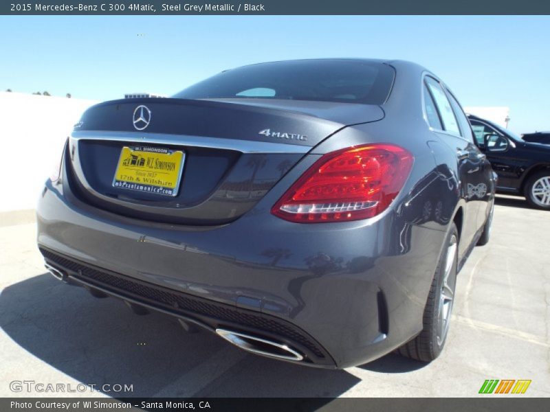 Steel Grey Metallic / Black 2015 Mercedes-Benz C 300 4Matic