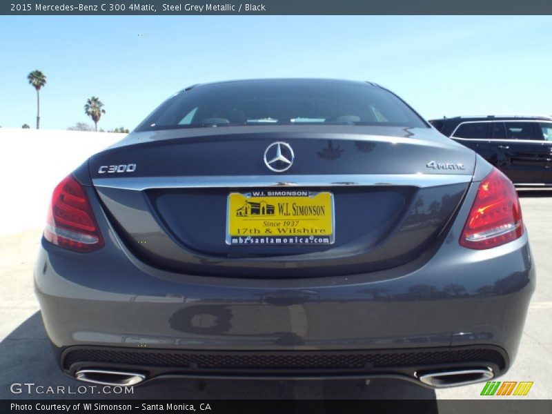 Steel Grey Metallic / Black 2015 Mercedes-Benz C 300 4Matic