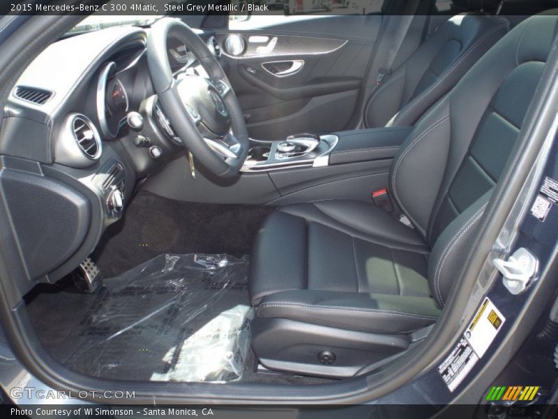 Steel Grey Metallic / Black 2015 Mercedes-Benz C 300 4Matic