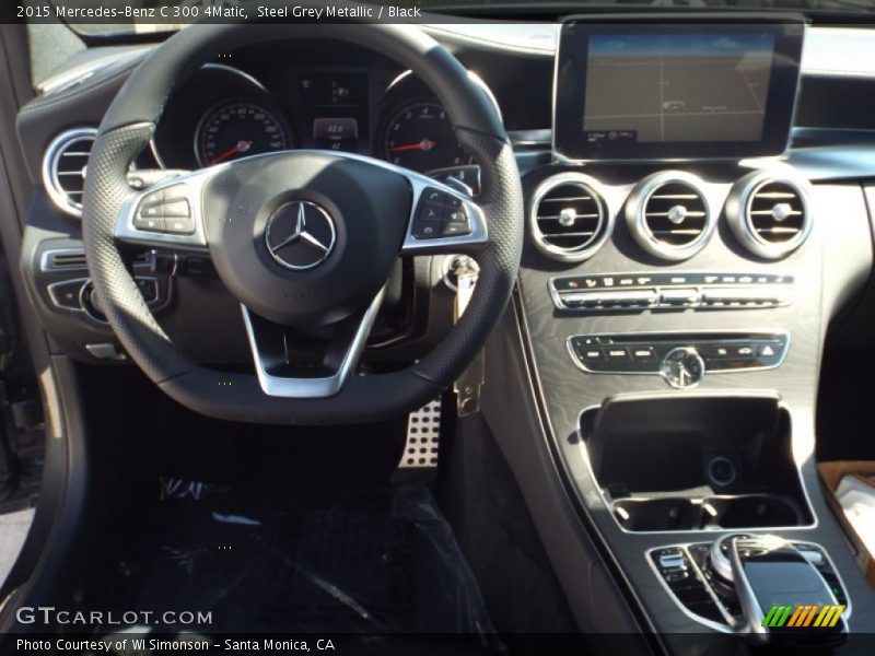 Steel Grey Metallic / Black 2015 Mercedes-Benz C 300 4Matic