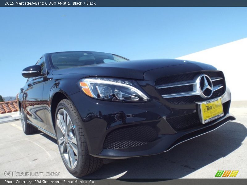 Black / Black 2015 Mercedes-Benz C 300 4Matic