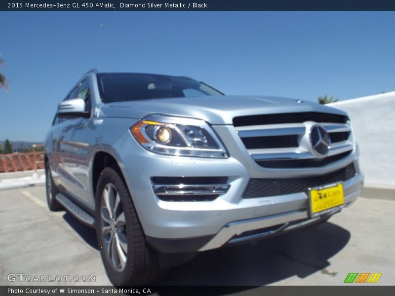 Diamond Silver Metallic / Black 2015 Mercedes-Benz GL 450 4Matic