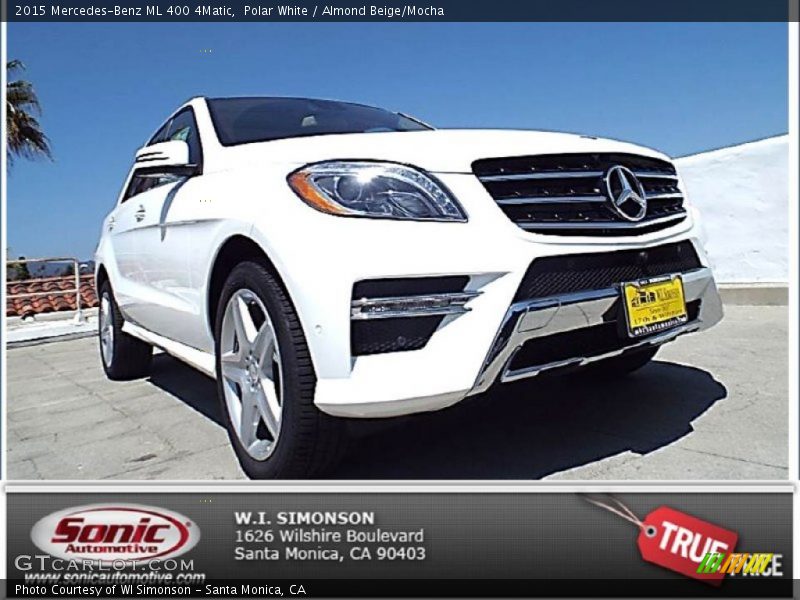 Polar White / Almond Beige/Mocha 2015 Mercedes-Benz ML 400 4Matic