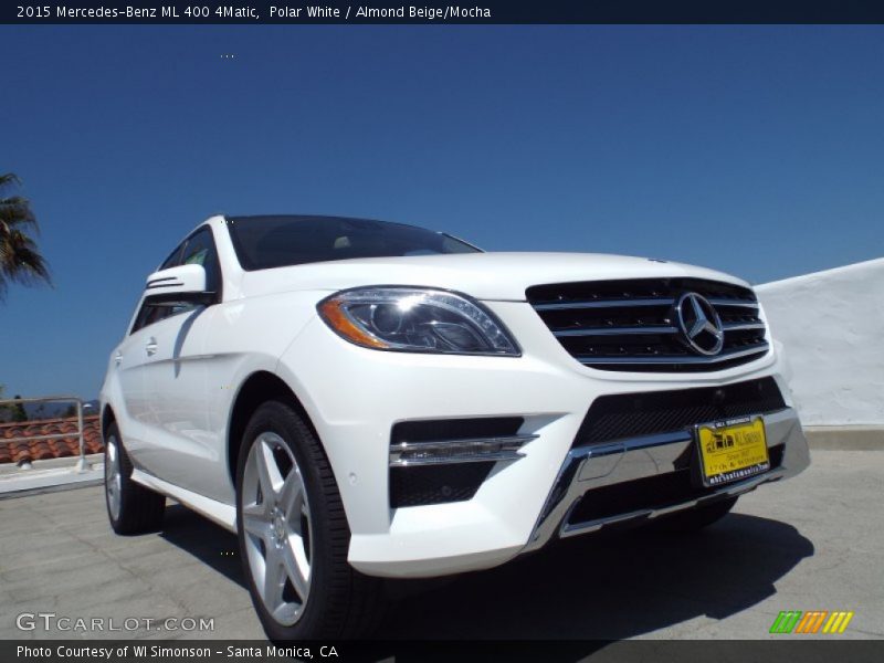 Polar White / Almond Beige/Mocha 2015 Mercedes-Benz ML 400 4Matic