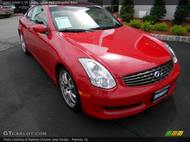 Laser Red / Graphite Black 2007 Infiniti G 35 Coupe