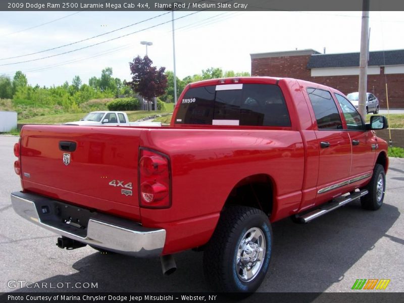 Flame Red / Medium Slate Gray 2009 Dodge Ram 2500 Laramie Mega Cab 4x4