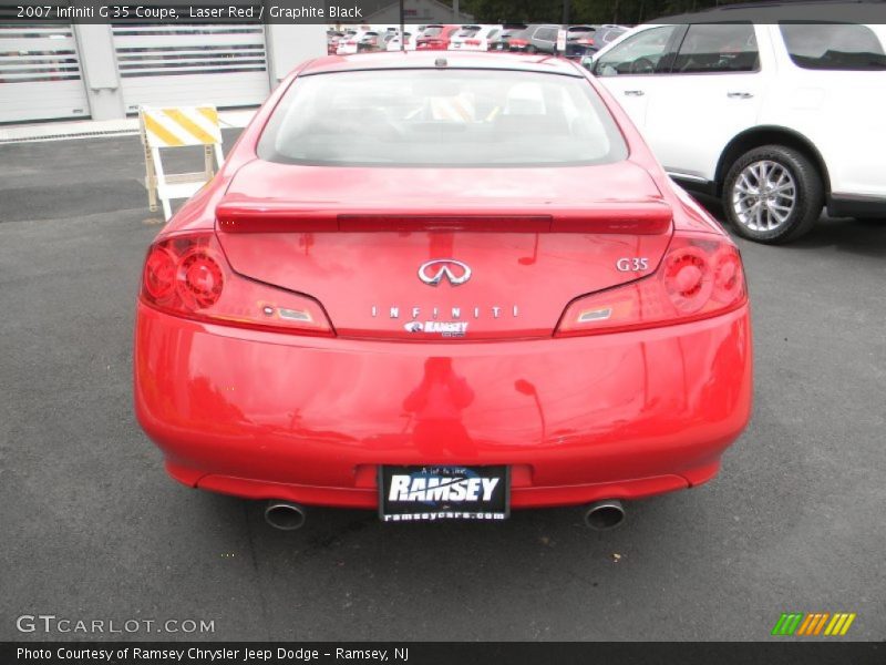 Laser Red / Graphite Black 2007 Infiniti G 35 Coupe