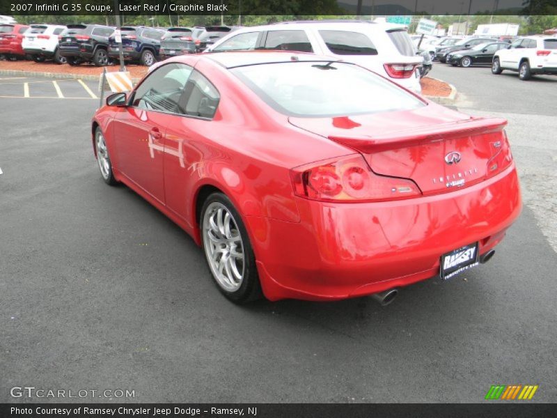 Laser Red / Graphite Black 2007 Infiniti G 35 Coupe
