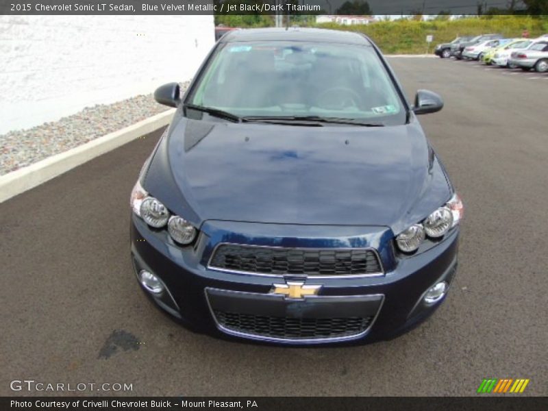 Blue Velvet Metallic / Jet Black/Dark Titanium 2015 Chevrolet Sonic LT Sedan