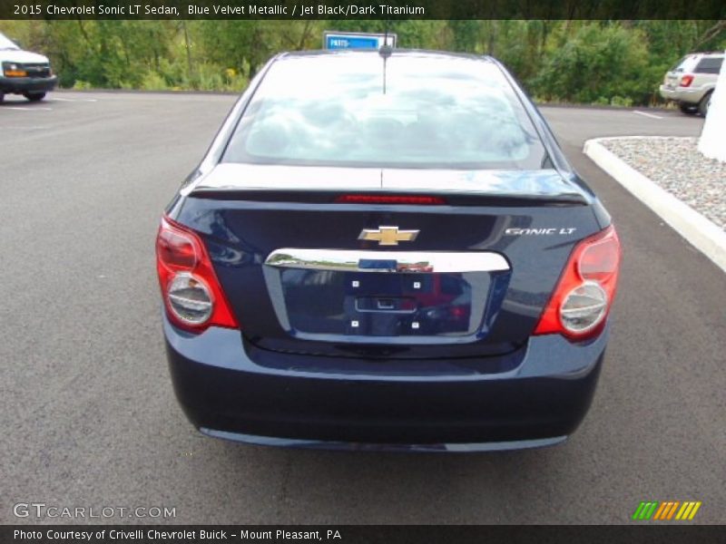 Blue Velvet Metallic / Jet Black/Dark Titanium 2015 Chevrolet Sonic LT Sedan