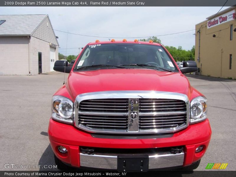 Flame Red / Medium Slate Gray 2009 Dodge Ram 2500 Laramie Mega Cab 4x4