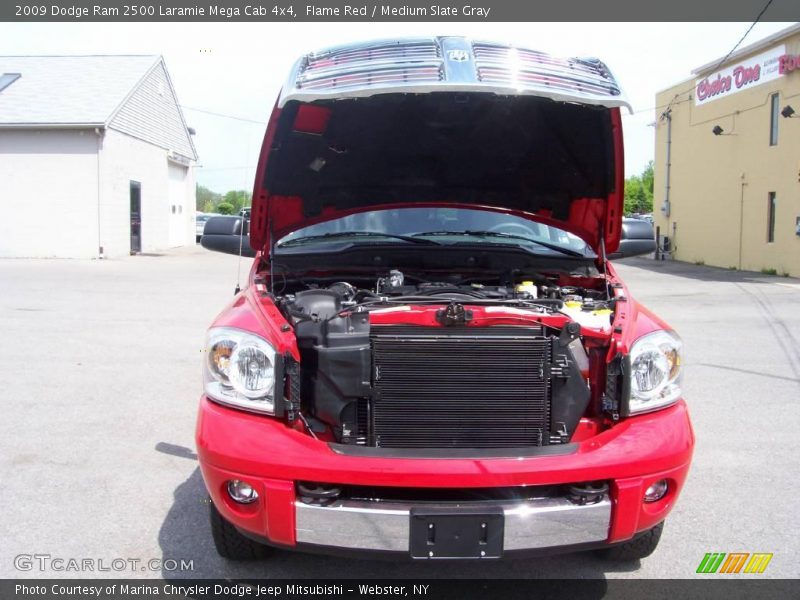 Flame Red / Medium Slate Gray 2009 Dodge Ram 2500 Laramie Mega Cab 4x4