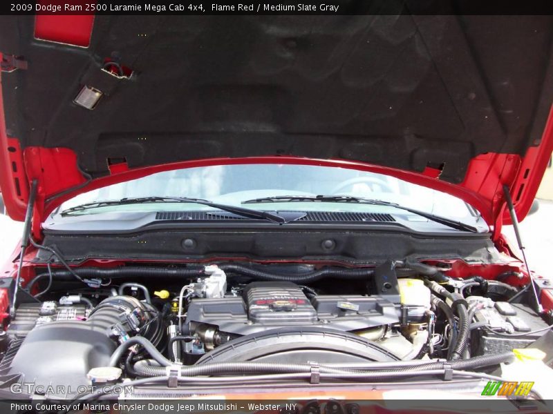 Flame Red / Medium Slate Gray 2009 Dodge Ram 2500 Laramie Mega Cab 4x4