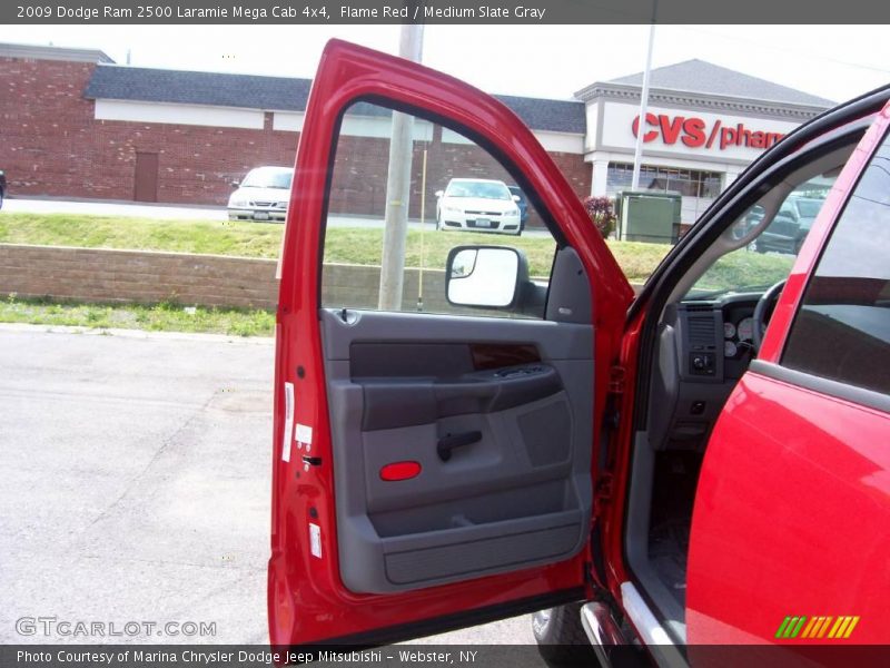 Flame Red / Medium Slate Gray 2009 Dodge Ram 2500 Laramie Mega Cab 4x4