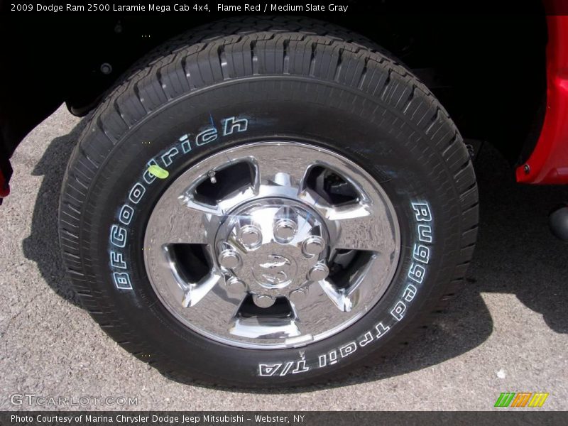 Flame Red / Medium Slate Gray 2009 Dodge Ram 2500 Laramie Mega Cab 4x4