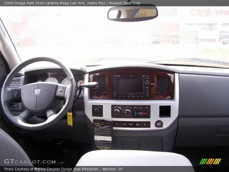 Flame Red / Medium Slate Gray 2009 Dodge Ram 2500 Laramie Mega Cab 4x4