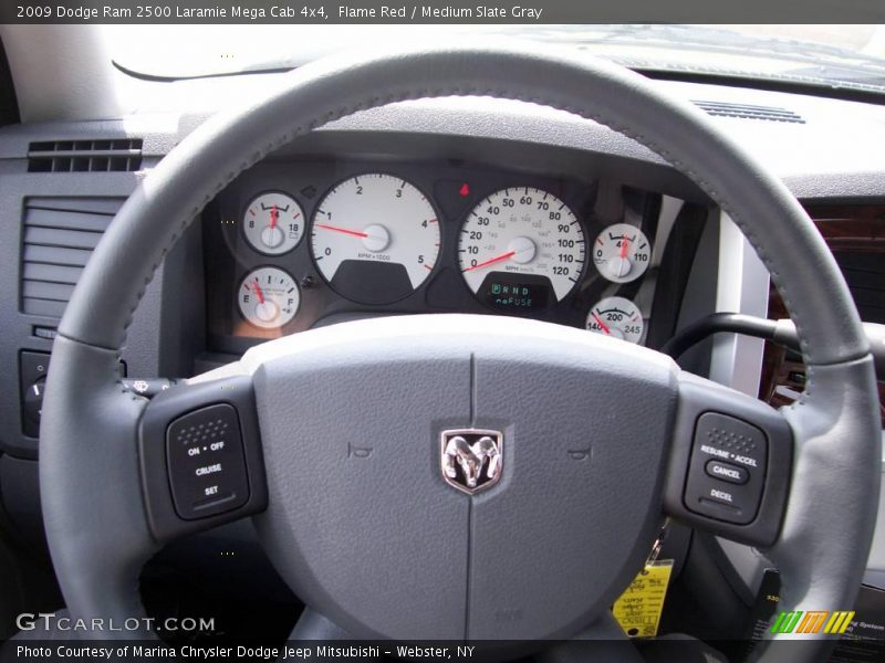 Flame Red / Medium Slate Gray 2009 Dodge Ram 2500 Laramie Mega Cab 4x4