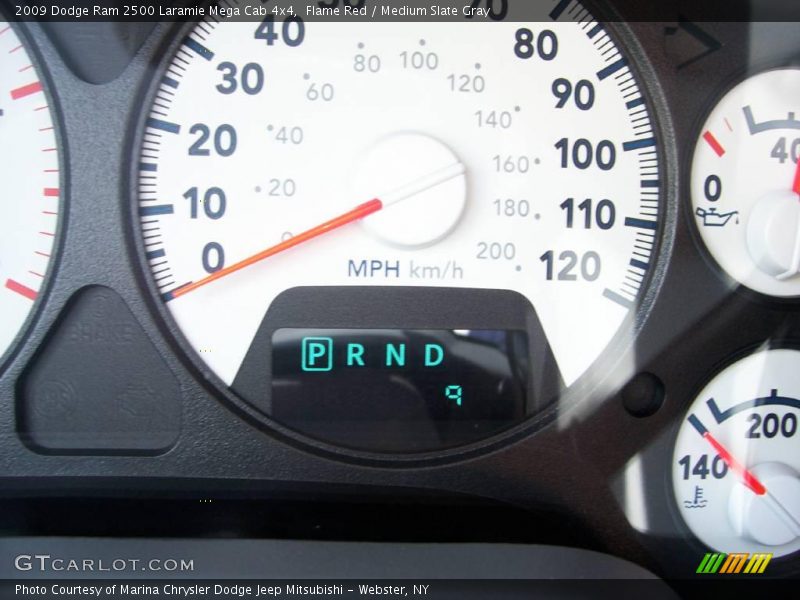 Flame Red / Medium Slate Gray 2009 Dodge Ram 2500 Laramie Mega Cab 4x4