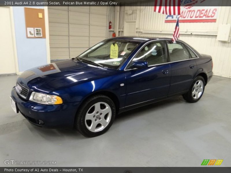 Pelican Blue Metallic / Opal Grey 2001 Audi A4 2.8 quattro Sedan