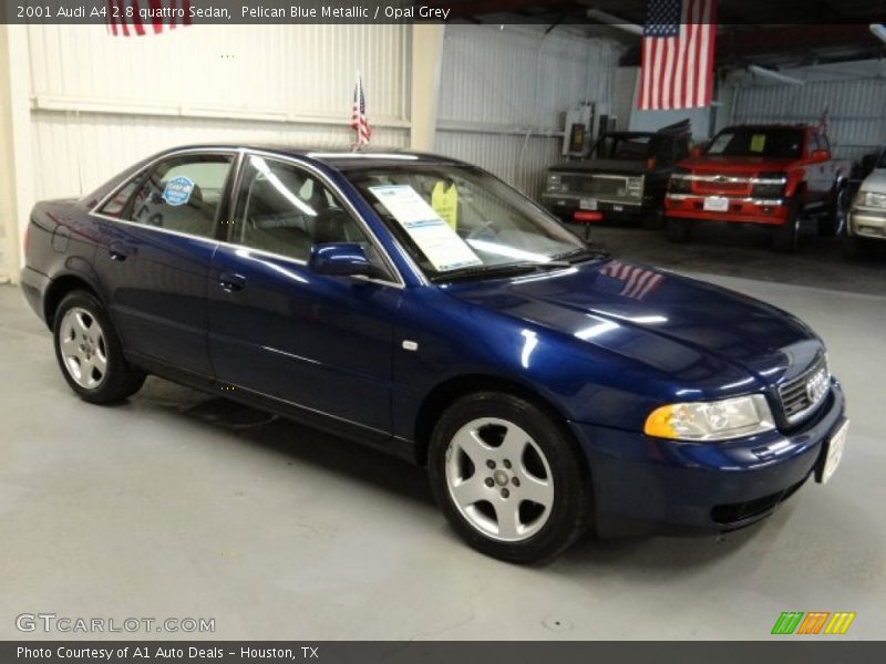 Pelican Blue Metallic / Opal Grey 2001 Audi A4 2.8 quattro Sedan