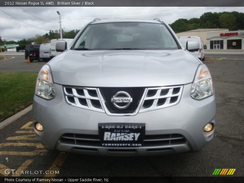 Brilliant Silver / Black 2012 Nissan Rogue SL AWD
