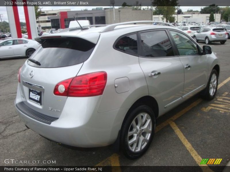 Brilliant Silver / Black 2012 Nissan Rogue SL AWD