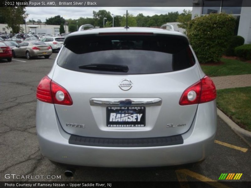 Brilliant Silver / Black 2012 Nissan Rogue SL AWD