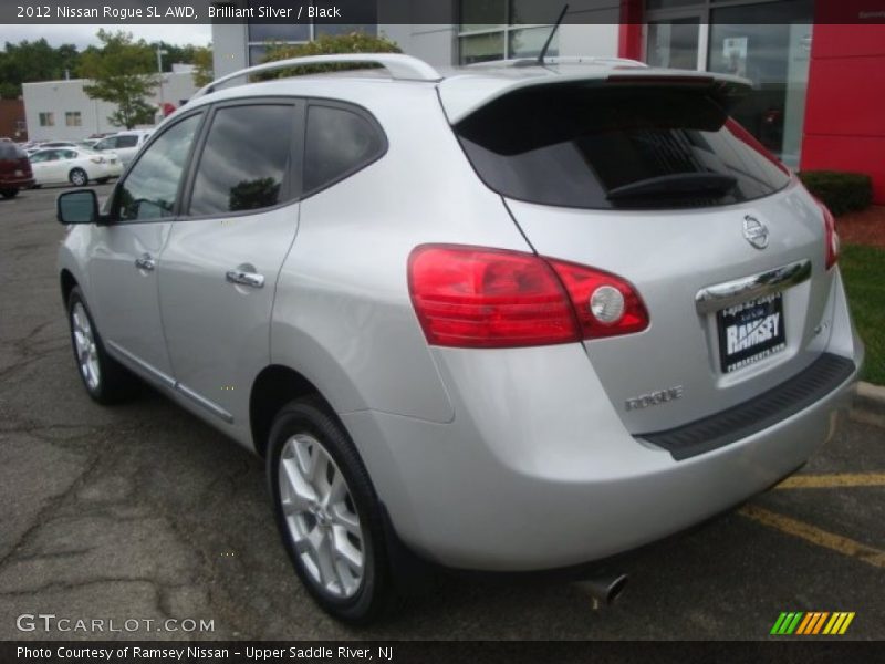 Brilliant Silver / Black 2012 Nissan Rogue SL AWD