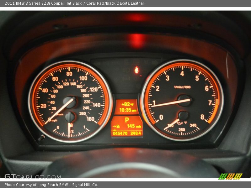 Jet Black / Coral Red/Black Dakota Leather 2011 BMW 3 Series 328i Coupe