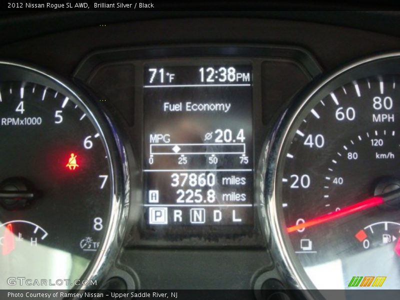 Brilliant Silver / Black 2012 Nissan Rogue SL AWD