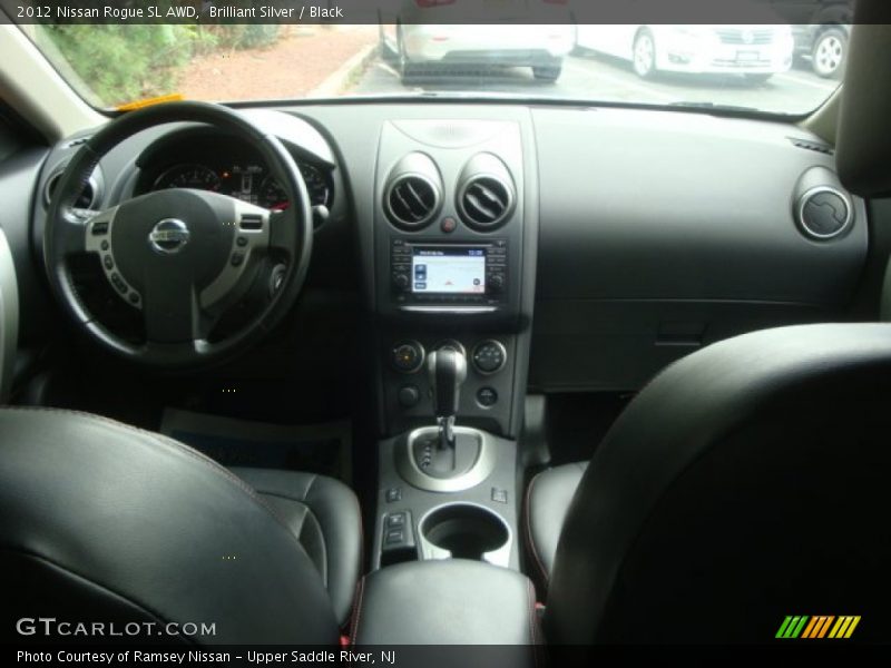 Brilliant Silver / Black 2012 Nissan Rogue SL AWD