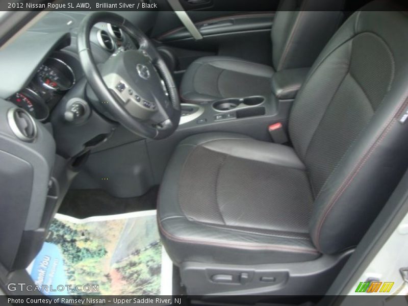 Brilliant Silver / Black 2012 Nissan Rogue SL AWD