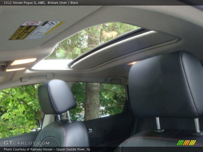 Brilliant Silver / Black 2012 Nissan Rogue SL AWD