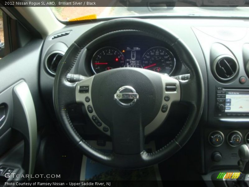Brilliant Silver / Black 2012 Nissan Rogue SL AWD