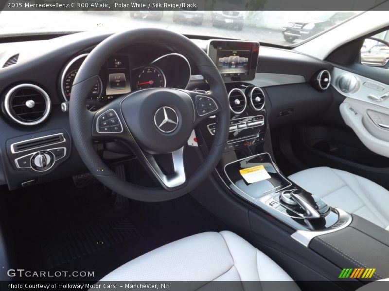 Polar White / Silk Beige/Black 2015 Mercedes-Benz C 300 4Matic